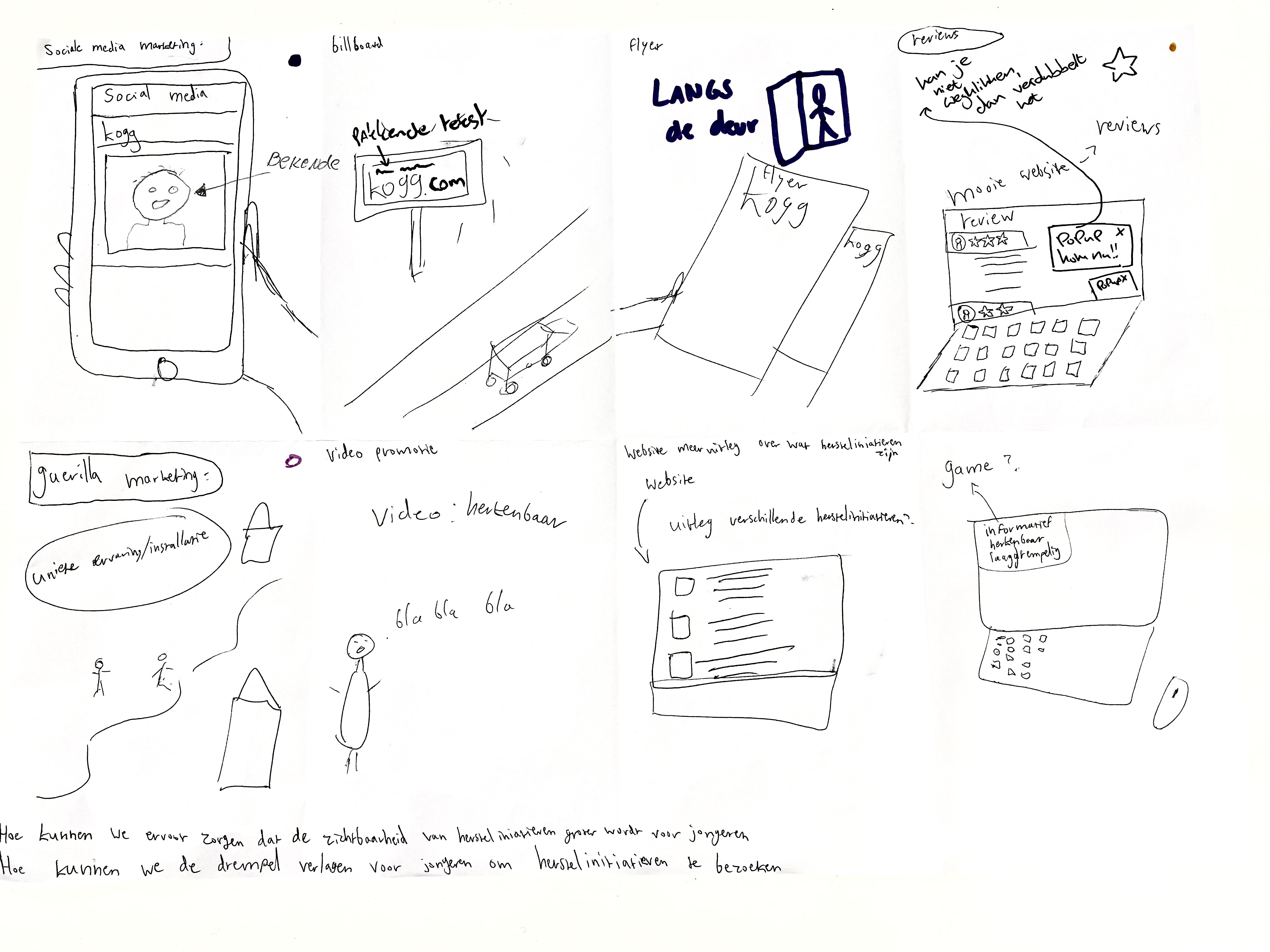 Crazy 8 en eerste conceptuitwerking voor Bloei Op